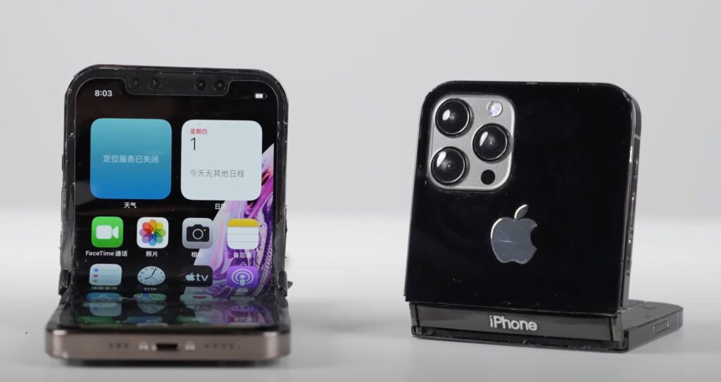 IPhone gấp nguyên thủy được xây dựng từ Motorola Razr và các bộ phận iPhone
